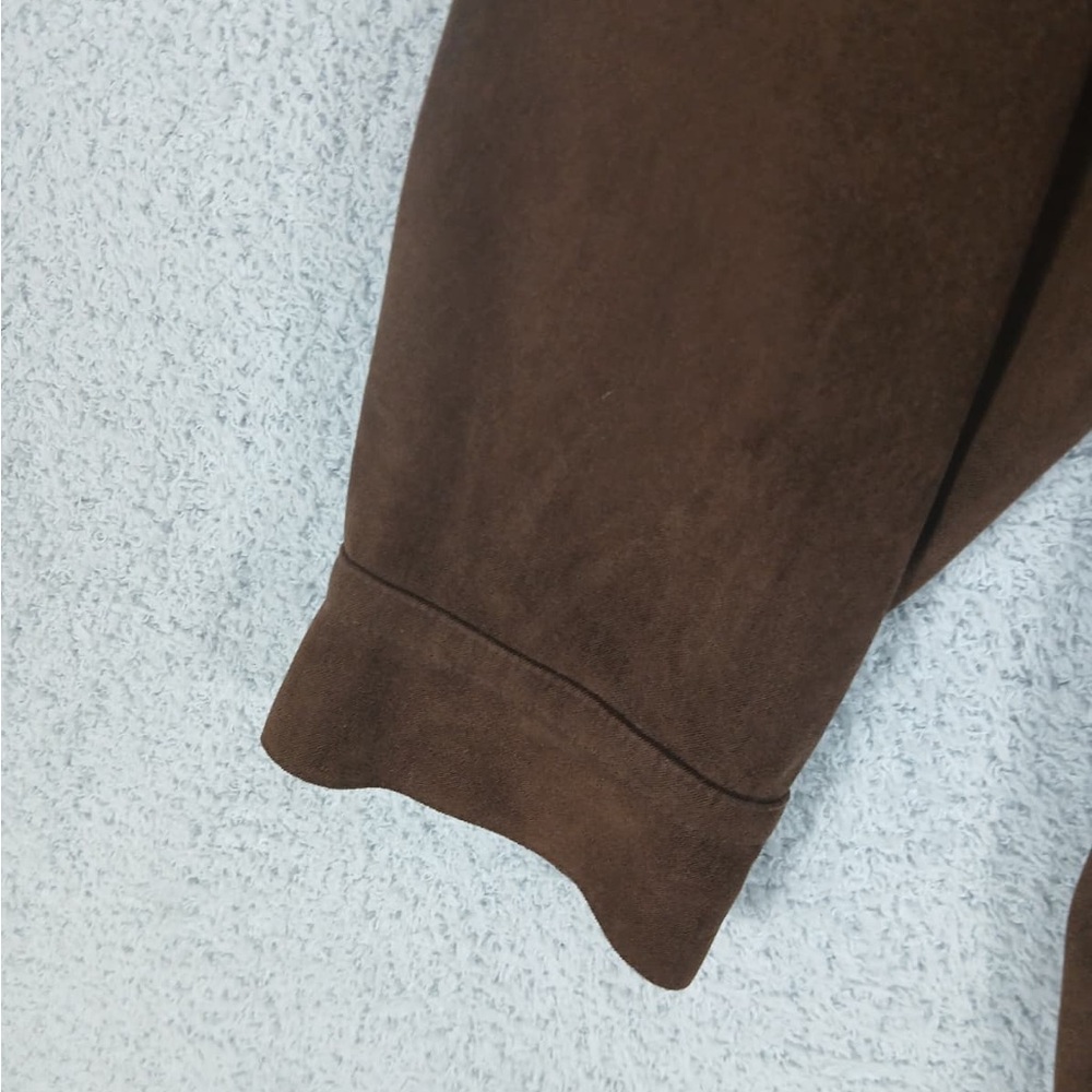Westbound Brown Faux Suede Feel Longline Shirt Jacket Size XL - Picture 11 of 14